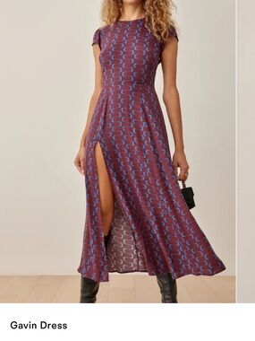 Reformation Gavin Dress Marooned - Size 4 NWT